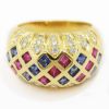 Picture of 14 Yellow Gold Ruby, Sapphire & Diamond Ring