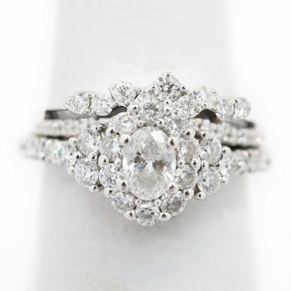 Picture of 14k White Gold Brilliant Diamond Bridal Set
