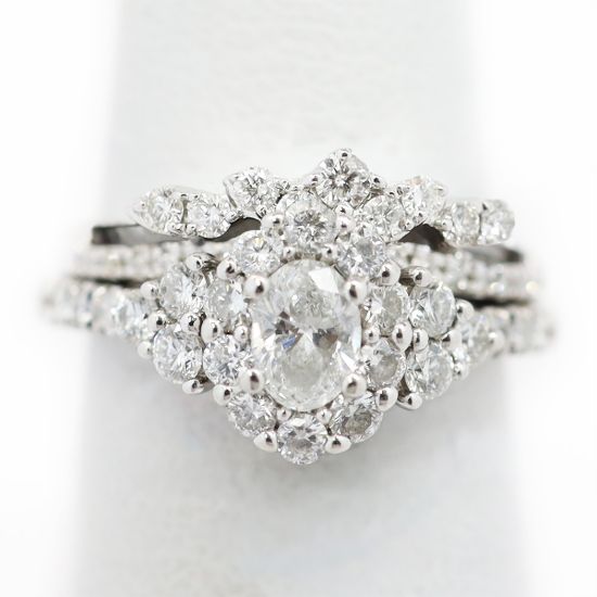 Picture of 14k White Gold Brilliant Diamond Bridal Set