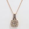 Picture of 14k Rose Gold Light Brown Diamond Pendant