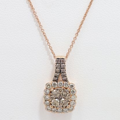 Picture of 14k Rose Gold Light Brown Diamond Pendant