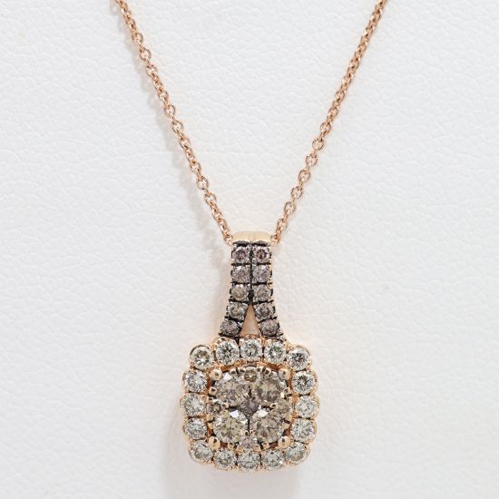 Picture of 14k Rose Gold Light Brown Diamond Pendant