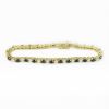 Picture of 14k Yellow Gold Sapphire & Diamond Line Tennis Bracelet