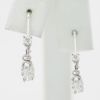 Picture of 14k White Gold Diamond Leverback Dangle Earrings
