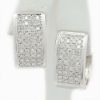 Picture of 14k White Gold Diamond Half Hoop Earrings