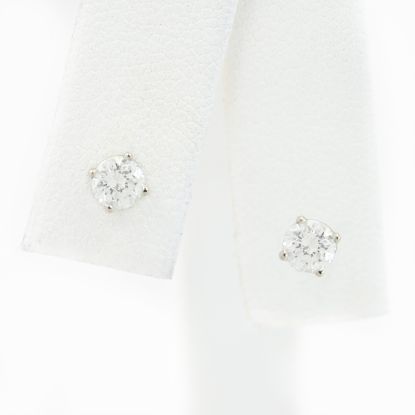 Picture of 14k White Gold Brilliant Diamond Studs