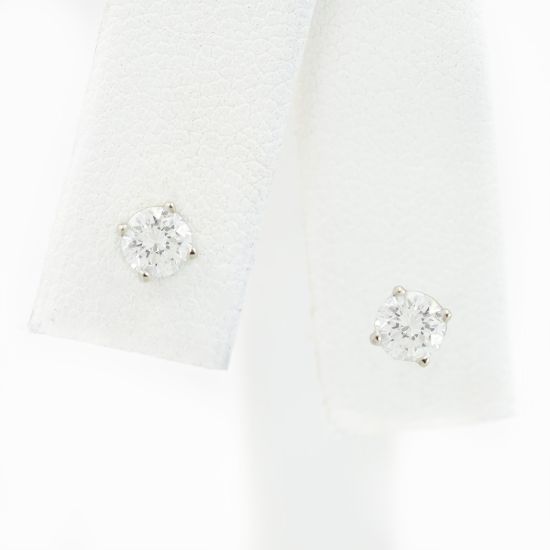 Picture of 14k White Gold Brilliant Diamond Studs