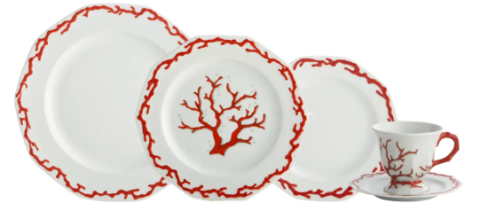 Picture of New Red 5 Piece Place Setting