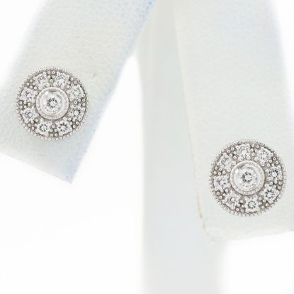 Picture of 18k White Gold Diamond Stud Earrings