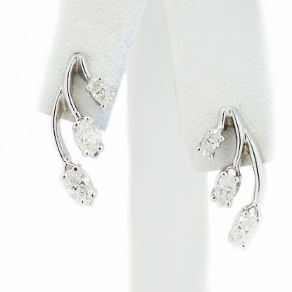 Picture of 14k White Gold Diamond Earrings
