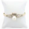 Picture of 14k Yellow Gold Freshwater Cultured Pearl & Diamond Bracelet