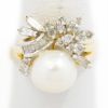 Picture of 14k Yellow Gold Freshwater Cultured Pearl & Diamond Ring