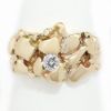 Picture of 14k Yellow Gold Diamond Nugget Ring