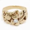 Picture of 14k Yellow Gold Diamond Nugget Ring