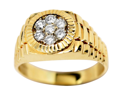 Picture of 14k Yellow Gold Brilliant Diamond Ring