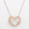 Picture of 14k Rose Gold Diamond Heart Frame Pendant