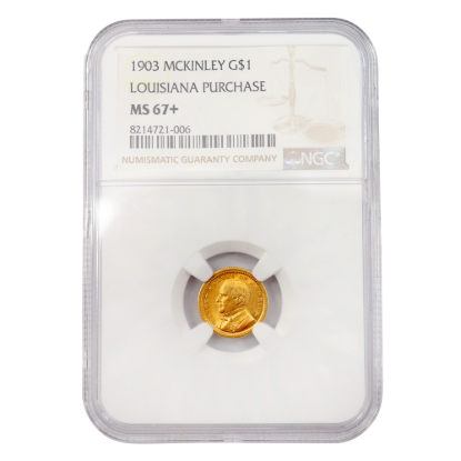 Picture of 1903 Mckinley Gold $1 NGC Louisiana Purchase MS67+