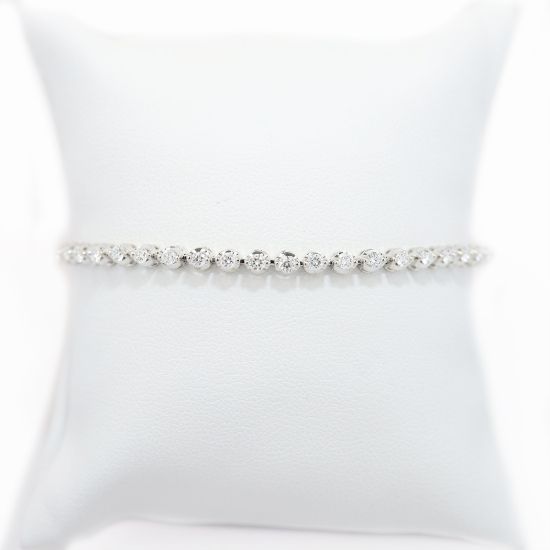 Picture of 14k White Gold Brilliant Diamond Tennis Bracelet
