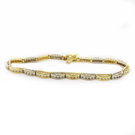 Picture of 18k Two Tone Gold Diamond Bracelet