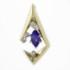 Picture of 14k Yellow Gold Tanzanite & Diamond Pendant