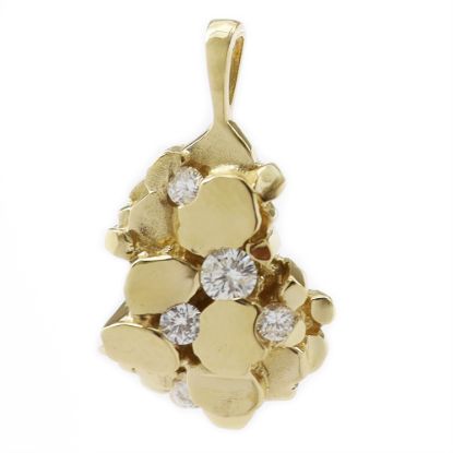 Picture of 14k Yellow Gold Diamond Nugget Pendant