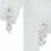 Picture of 14k White Gold Diamond Hoop Earrings