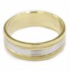 Picture of 14k Two Tone Gold Brushed Metal Band