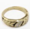 Picture of 14k Yellow Gold Diamond & Black Enamel Ring Band