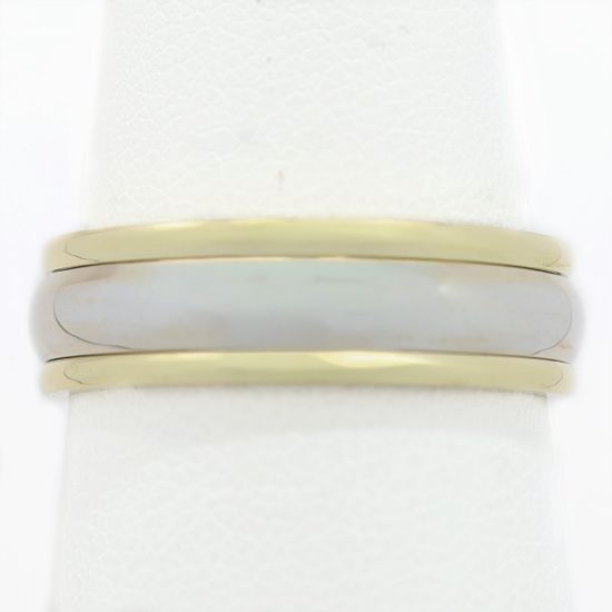 Picture of 14k Two Tone Gold Men's Ring Band