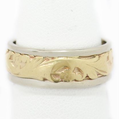 Picture of 18k Two Tone Gold Band