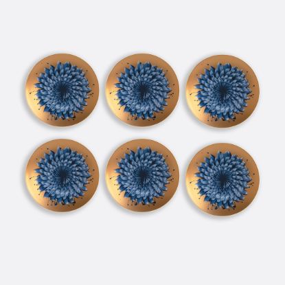 Picture of New Set of 6 Dessert Plates 8.5", Gold