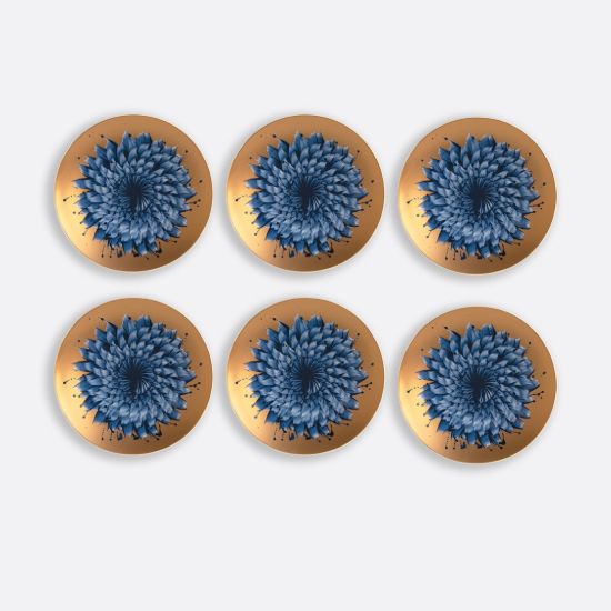 Picture of New Set of 6 Dessert Plates 8.5", Gold