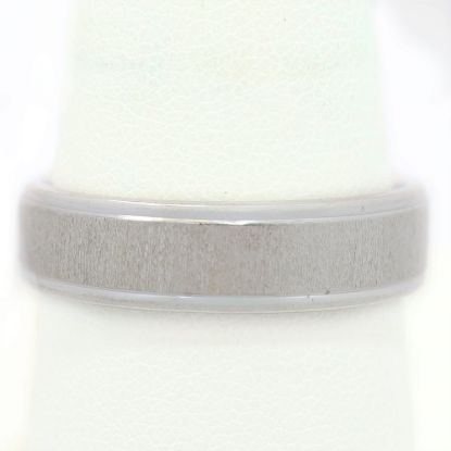 Picture of 18k White Gold Men's  Brushed Ring Band