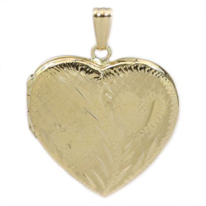 Picture of 14k Yellow Gold Heart Locket Pendant