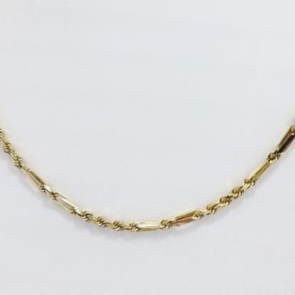 Picture of 14k Yellow Gold Figaro Rope Chain