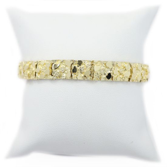 Picture of 14k Yellow Gold Nugget Bracelet