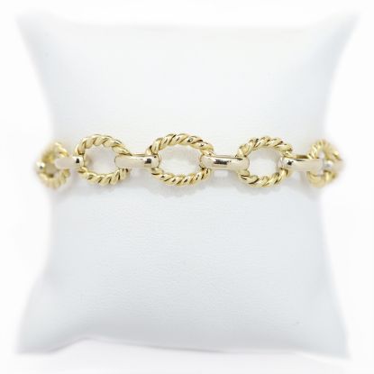 Picture of 14k Two Tone Gold Chain Link Bracelet