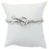 Picture of 18k White Gold & Aquamarine Oval Link Bracelet