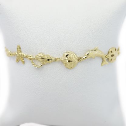 Picture of 14k Yellow Gold Sea Life Bracelet
