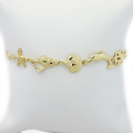 Picture of 14k Yellow Gold Sea Life Bracelet