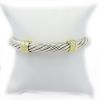 Picture of David Yurman 14k Yellow Gold & Sterling Silver Bead Enhancer Cable Cuff