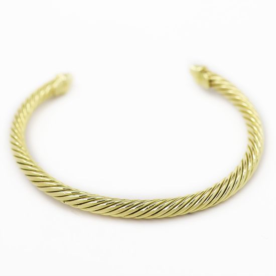 Picture of David Yurman 18k Yellow Gold & Diamond Flex Bracelet