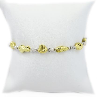 Picture of 14k Two Tone Gold Nugget Bracelet