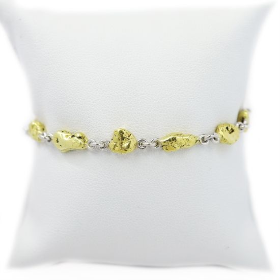 Picture of 14k Two Tone Gold Nugget Bracelet