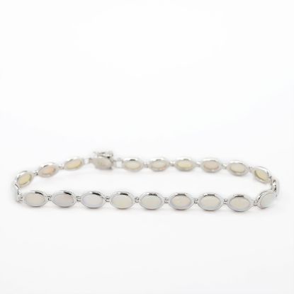 Picture of 14k White Gold Opal Bracelet