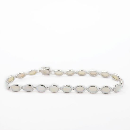 Picture of 14k White Gold Opal Bracelet