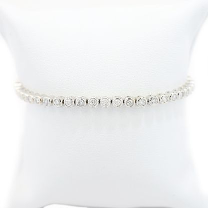 Picture of 14k White Gold Brilliant Diamond Tennis Bracelet
