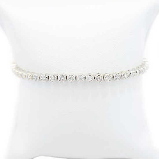 Picture of 14k White Gold Brilliant Diamond Tennis Bracelet