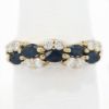 Picture of 14k Yellow Gold Diamond & Sapphire Ring