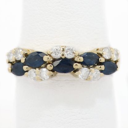 Picture of 14k Yellow Gold Diamond & Sapphire Ring